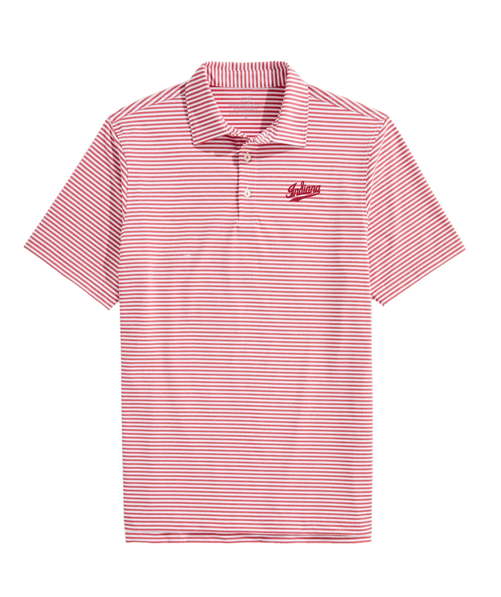 Indiana Hoosiers Vineyard Vines Winstead Stripe Sankaty Red Polo