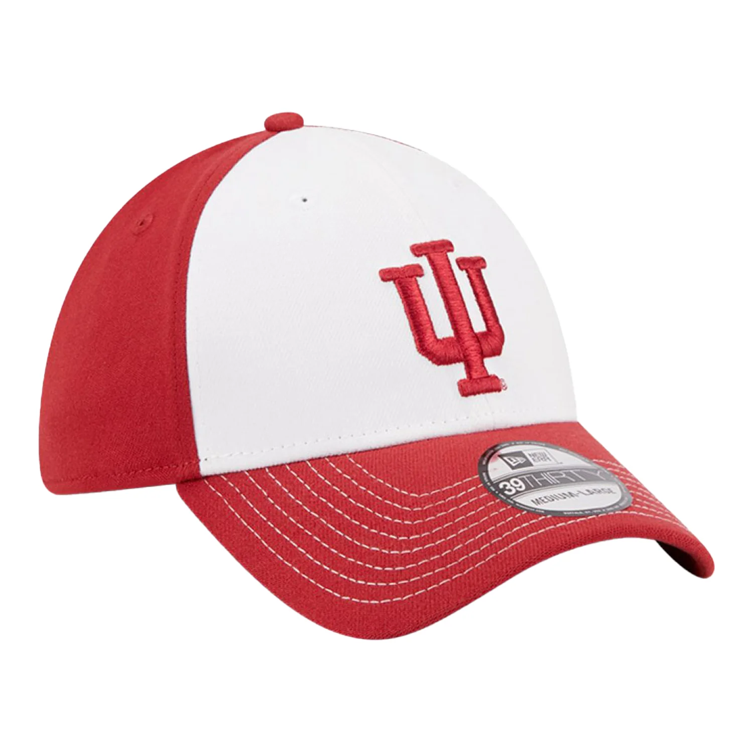 Indiana Hoosiers Two Tone Primary Logo White Flex Hat - Image 3