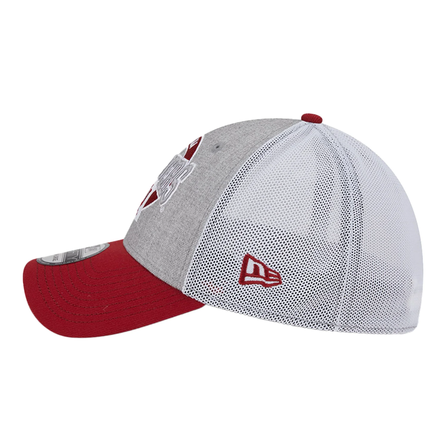 Indiana Hoosiers Round Logo Heather Grey Flex Hat - Image 3