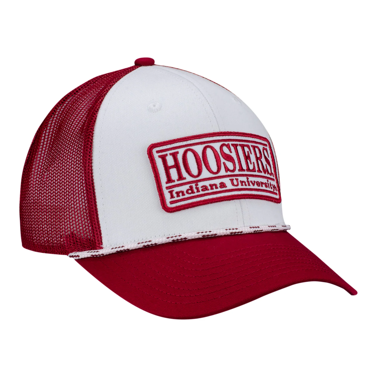 Indiana Hoosiers Rope Trucker White Adjustable Hat - Image 3
