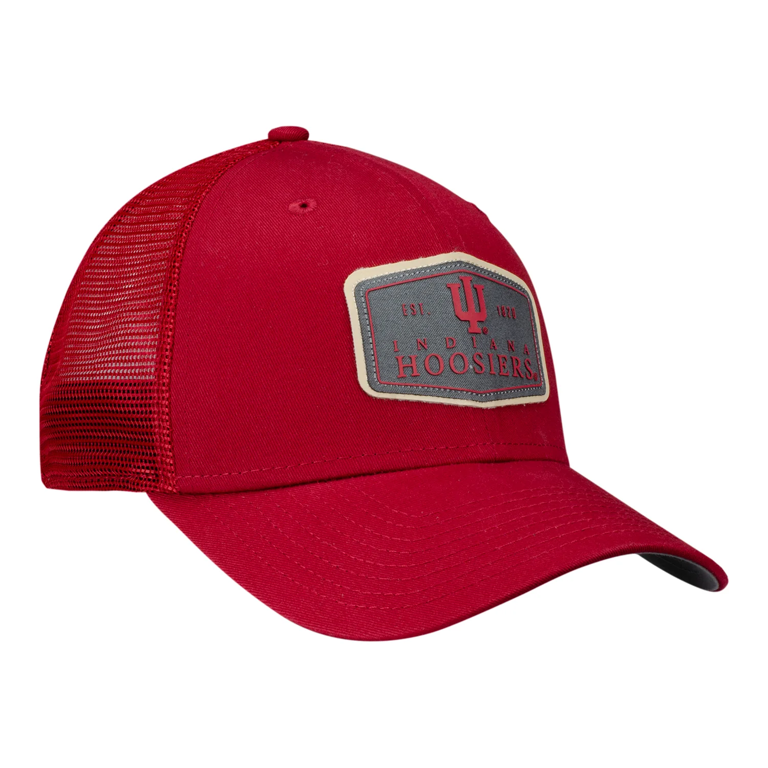 Indiana Hoosiers Labeled Crimson Snapback Trucker Hat - Image 3