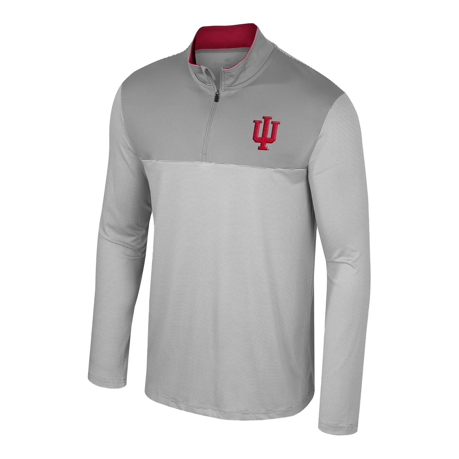 Indiana Hoosiers Tuck Wind Shirt Grey 1/4 Zip Jacket