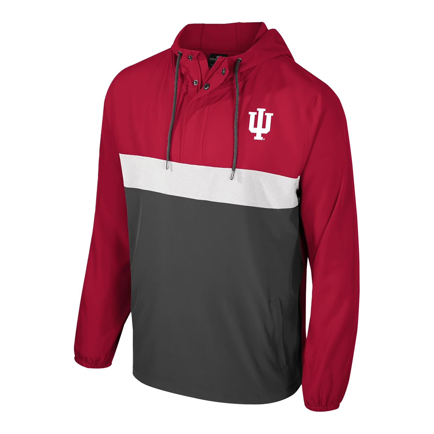 Indiana Hoosiers Wilkes Packable Anorak Crimson and Grey Jacket