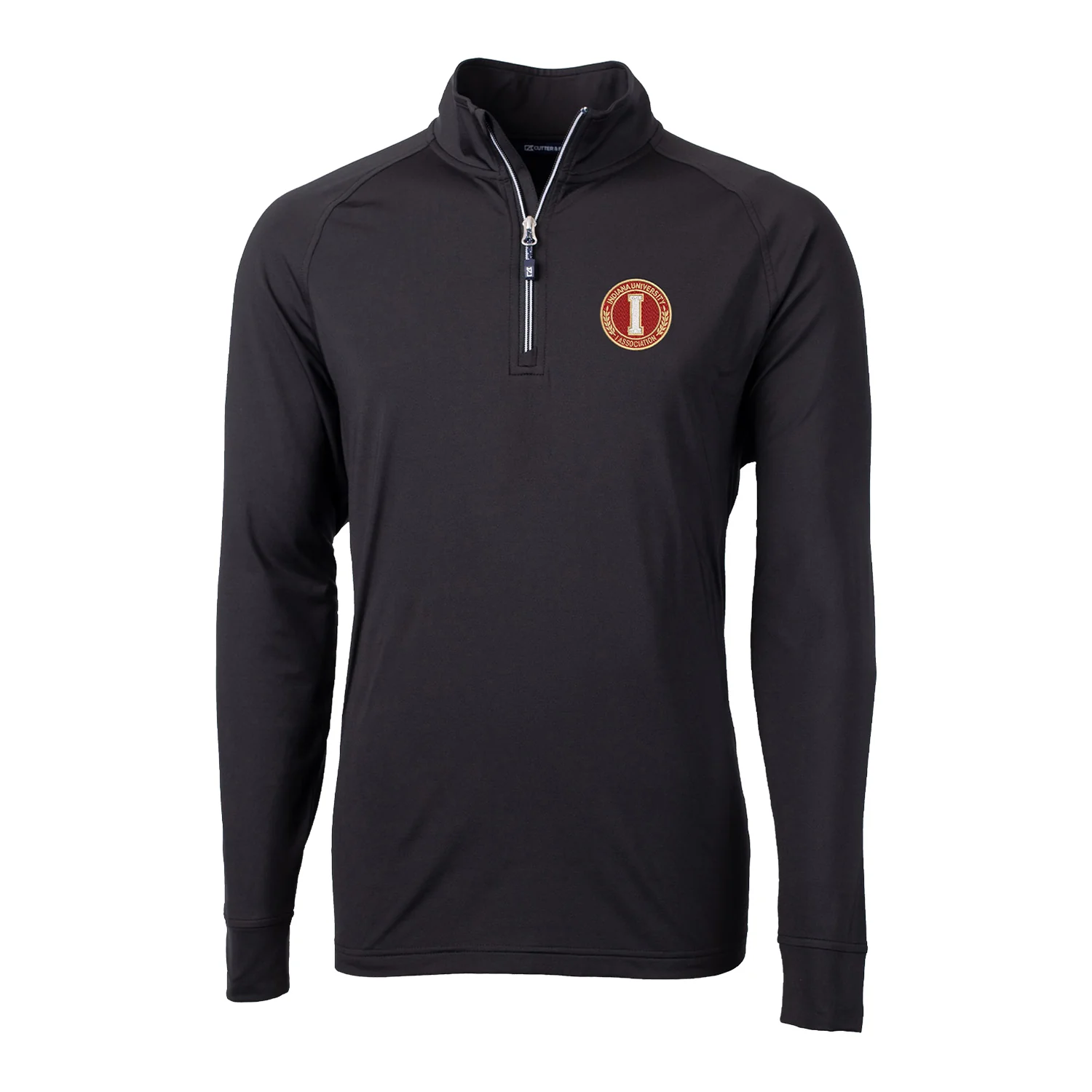 Indiana Hoosiers Cutter & Buck Adapt Eco Knit Stretch Recycled Black 1/4 Zip Pullover
